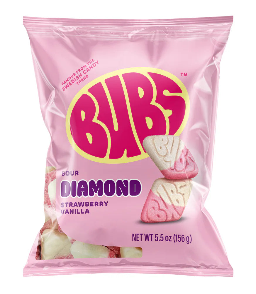 BUBS Sour Diamond Strawberry Vanilla