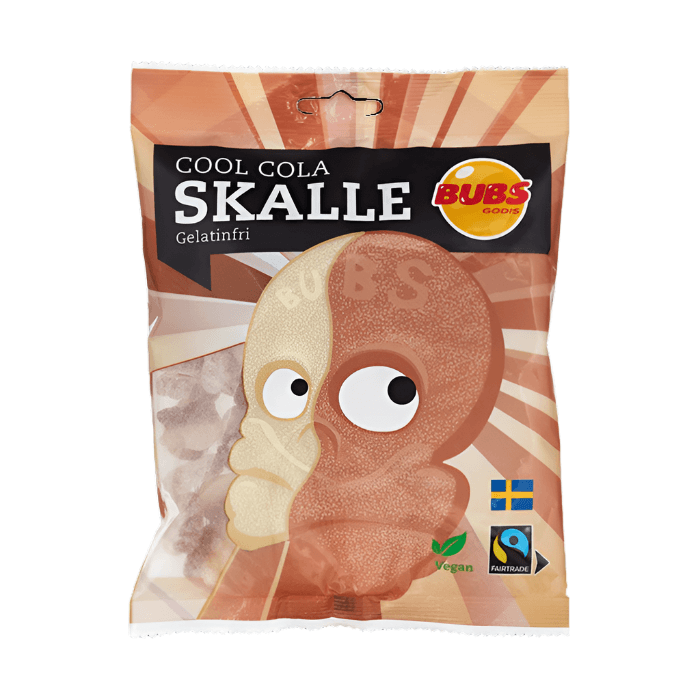 Bubs Swedish Candy Cool Cola - Skalle - Sweet Palace Candy Shop