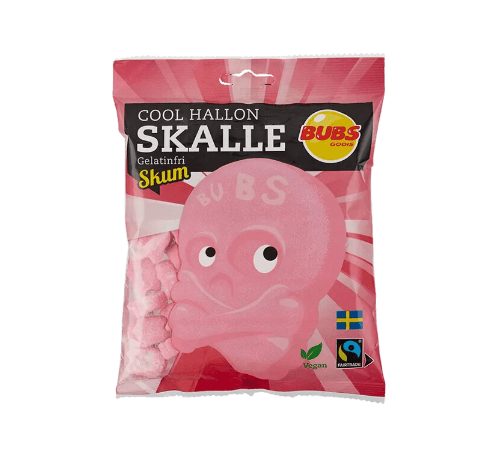 Bubs Swedish Candy Cool Hallonskalle - Skalle - Sweet Palace Candy Shop