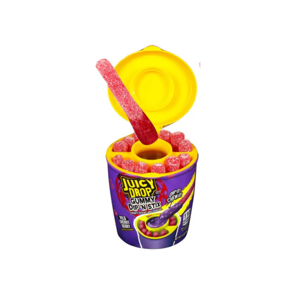 Juicy Drop Gummy Dip'N Stix Wild Cherry Berry