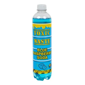 Toxic Waste Blue Raspberry Soda — imported soda