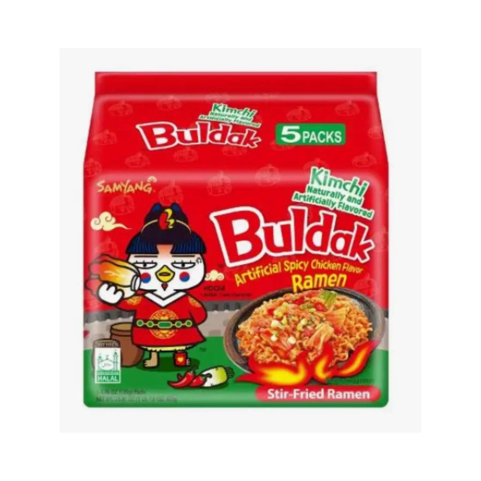 Buldak Ramen Kimchi Flavor 5 Pack - Sweet Palace Candy Shop