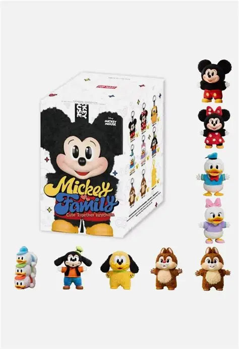 POPMART Mickey Family Cute Together Keychain Series Figures