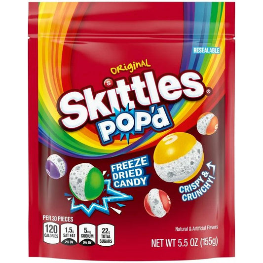 Skittles Pop'd Original Freeze Dried Candy - Sweet Palace Candy Shop