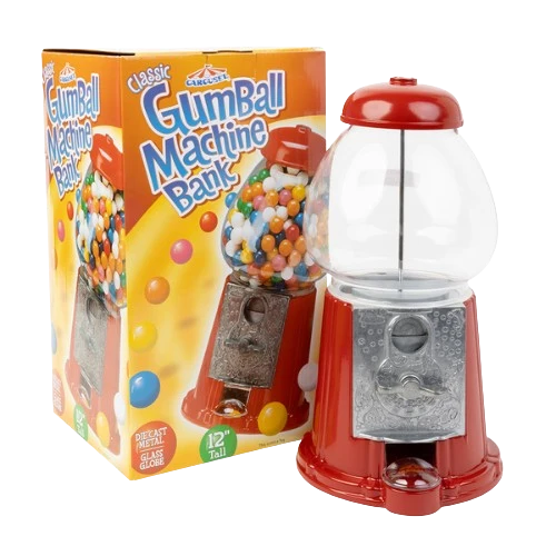 Carousel® Classic Gumball Machine Bank 12"