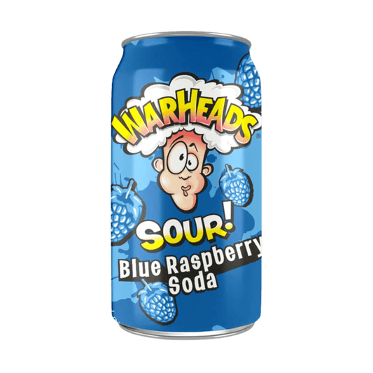 Warheads Sour Blue Raspberry Soda - Sweet Palace Candy Shop