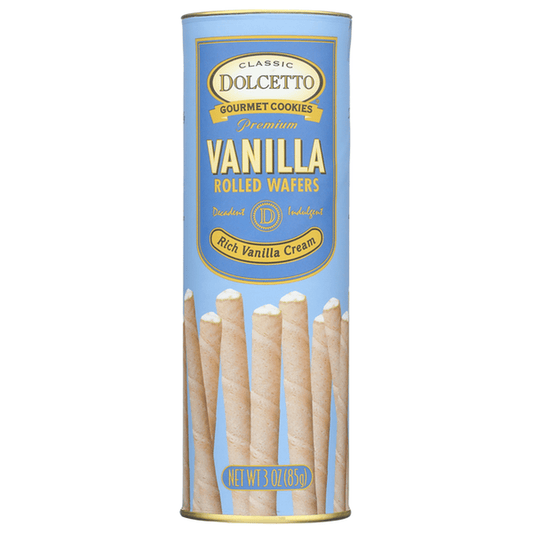 Dolcetto Vanilla Rolled Wafers 3oz