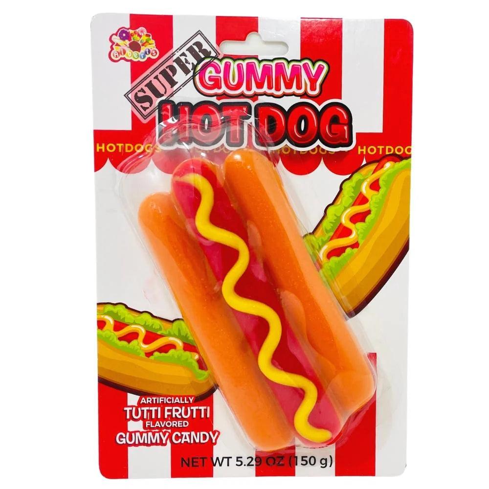 Super Gummy Hot Dog Tutti Frutti Flavour - Sweet Palace Candy Shop